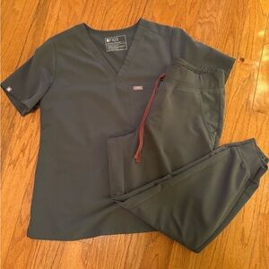 Figs Scrub Set L – Catarina + Zamora Joggers - Bonsai